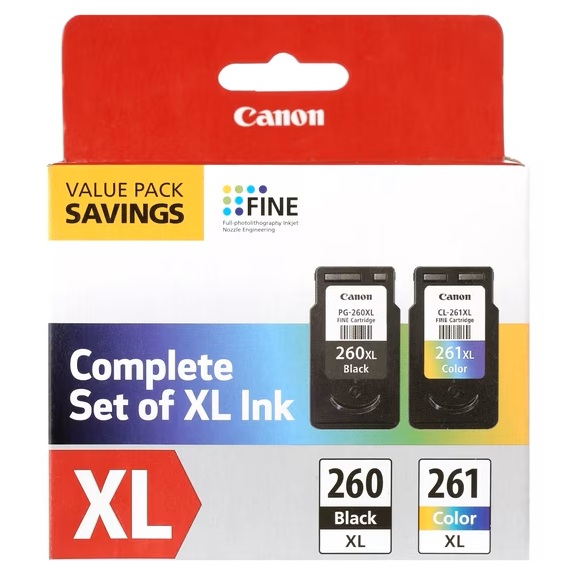 Canon PG-260XL Black & CL-261XL Color Ink